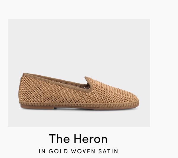 The Heron In Gold Woven Satin