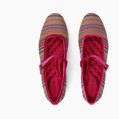The Hummingbird Mary Jane In Hot Pink Grosgrain