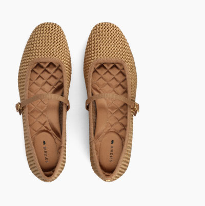 The Hummingbird Mary Jane In Tan Raffia
