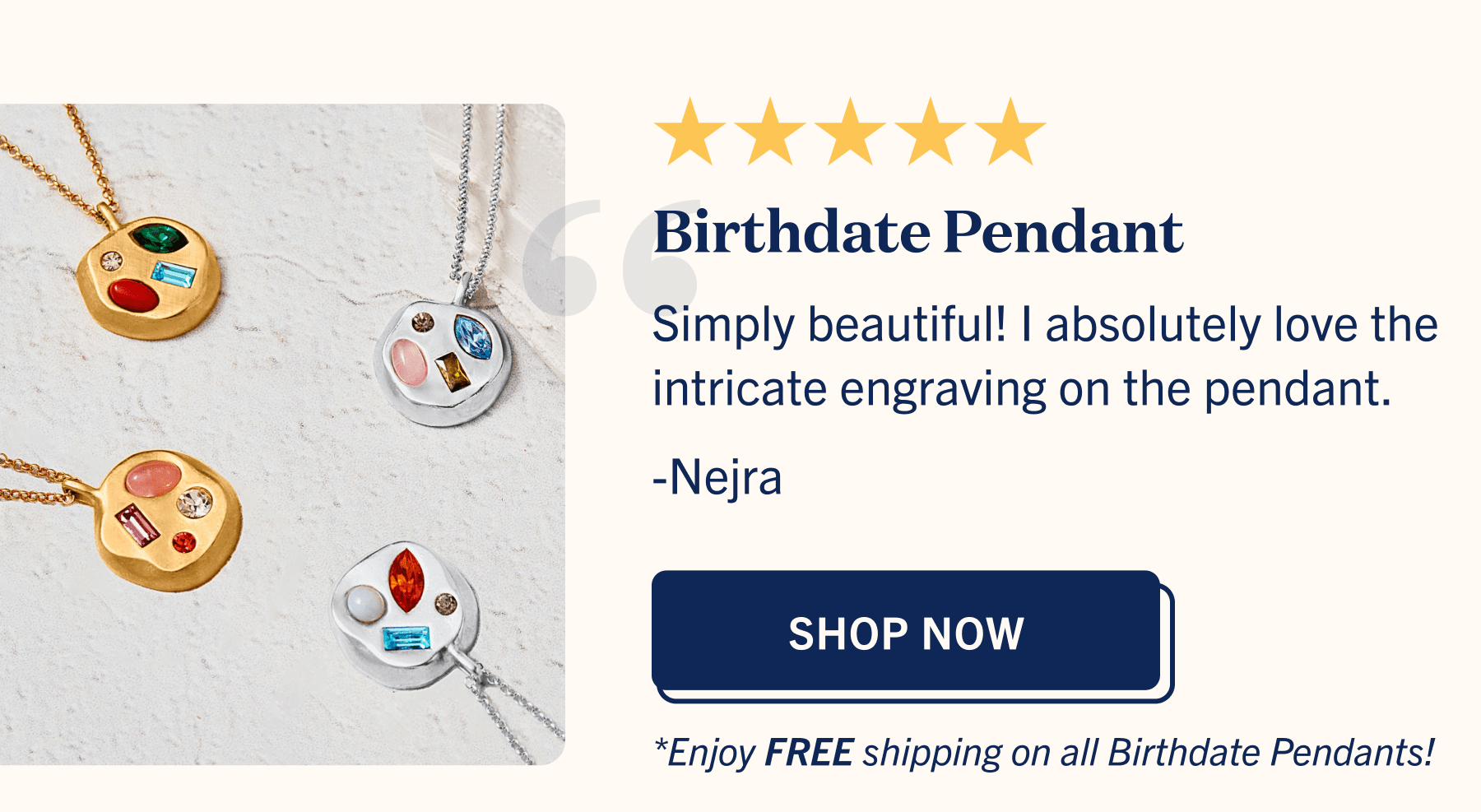 Shop Birthdate Pendant