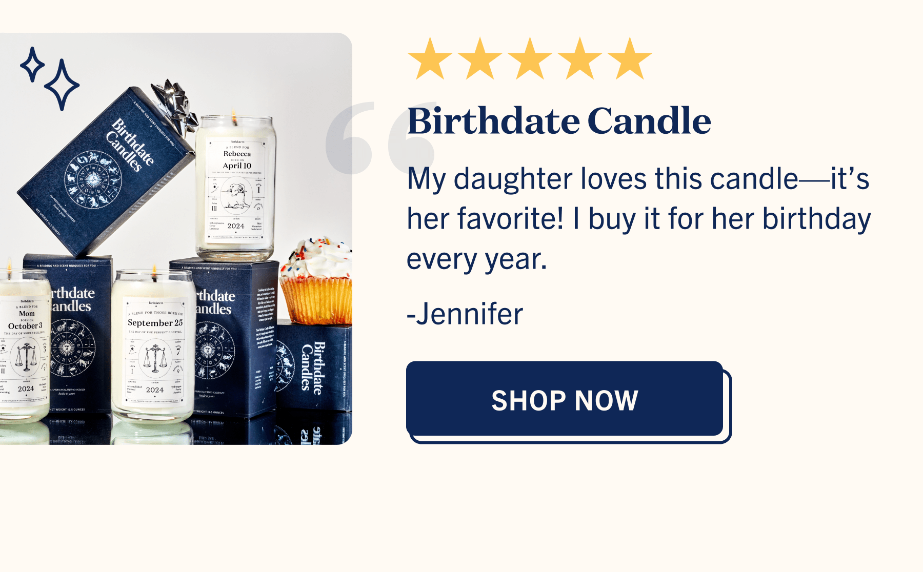 Shop Birthdate Candle
