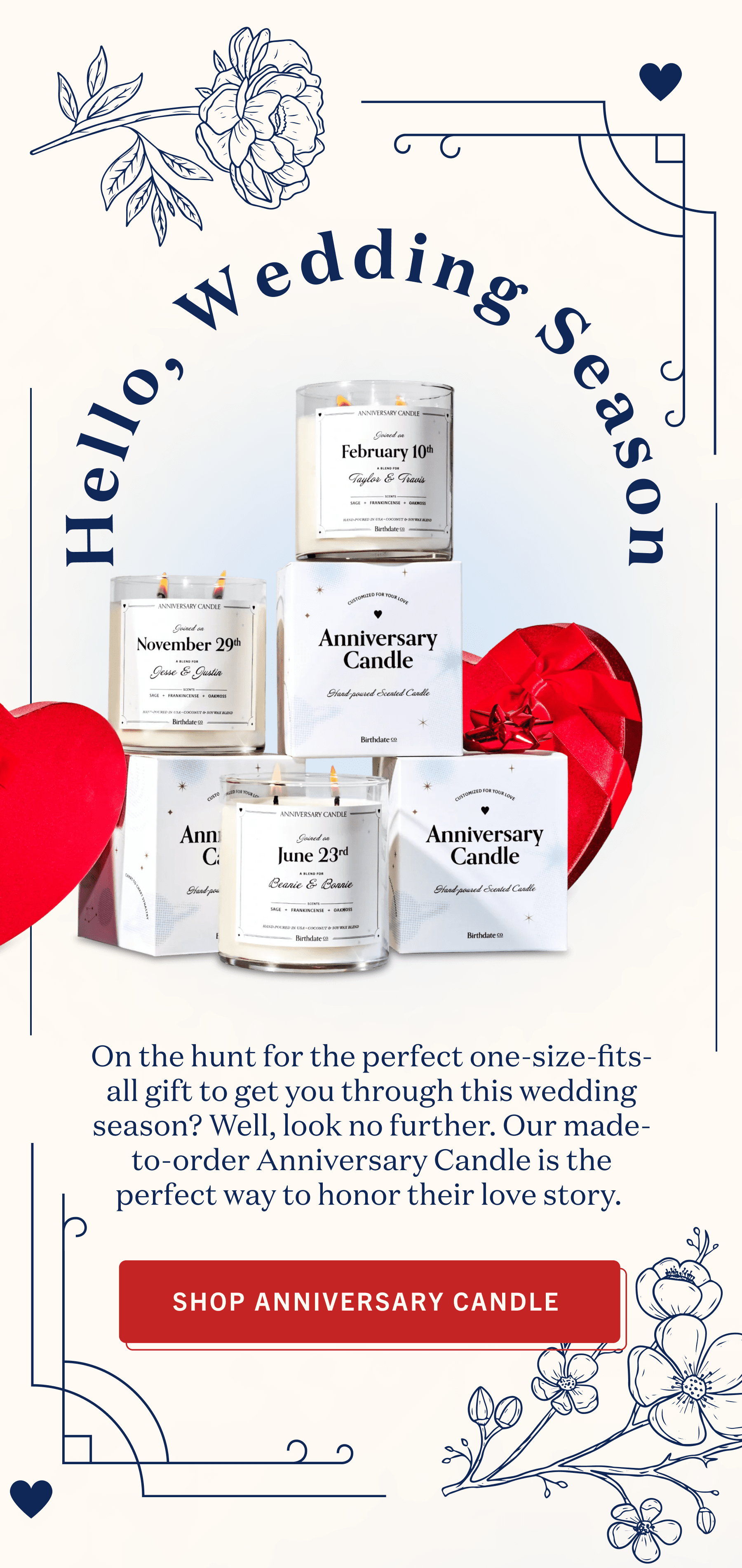 Hello, Wedding season. Shop Anniversary Candle