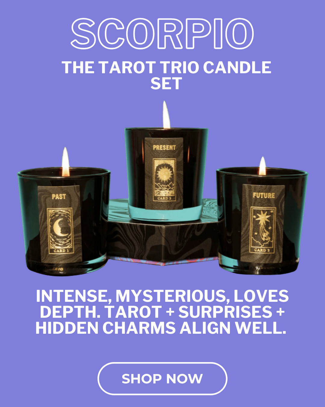 Scorpio- Tarot Trio Candle Set