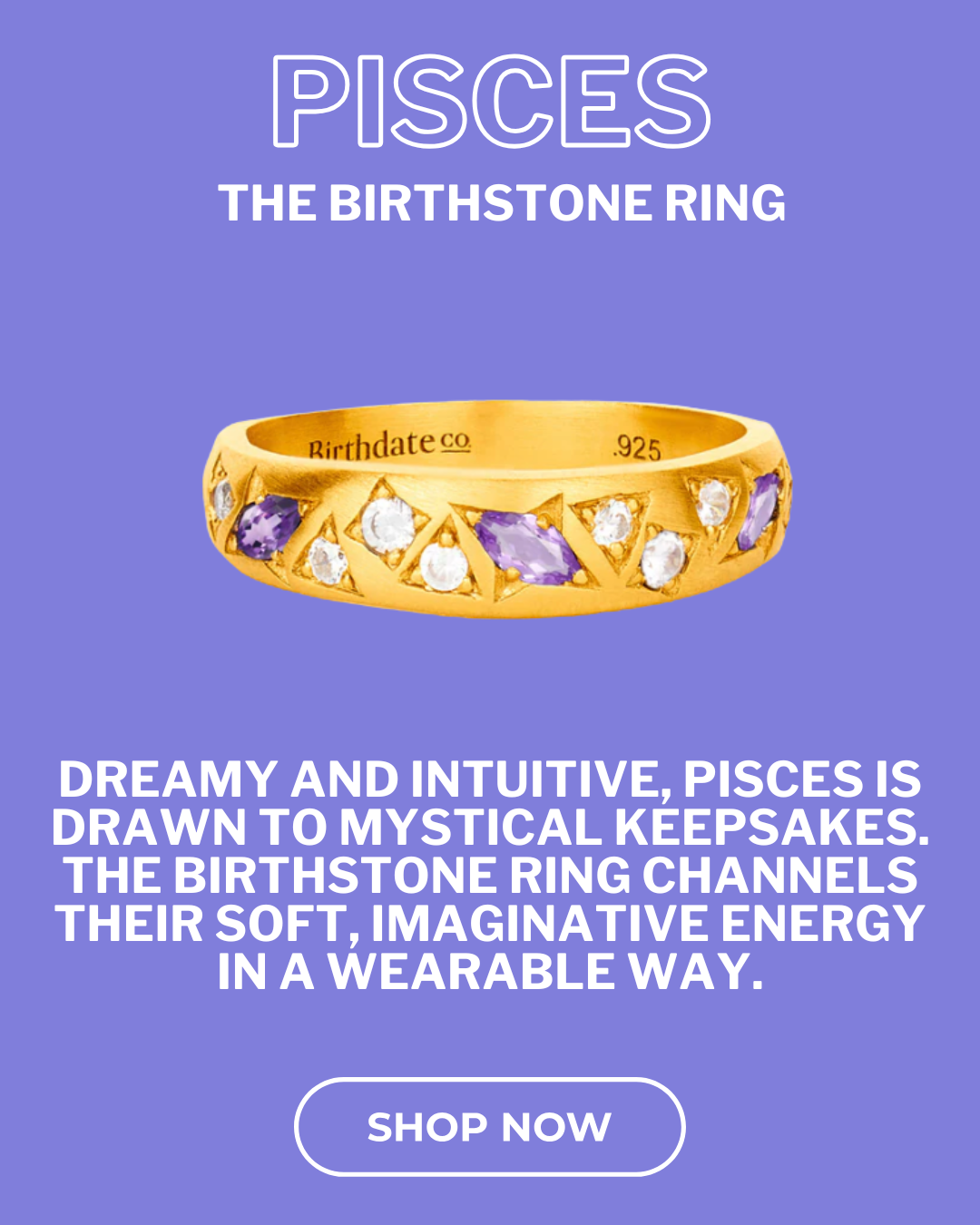 Pisces- Birthstone Ring