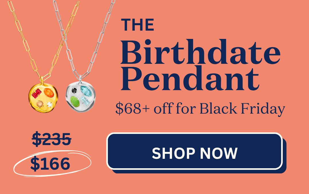 Birthdate Pendant $70 off for Black Friday