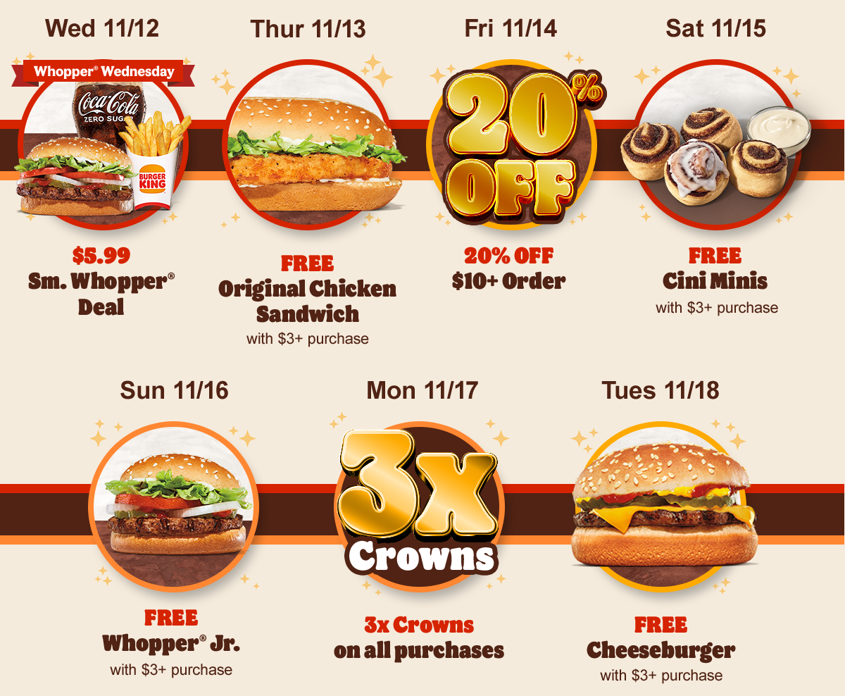 Calendar of Perks Week Offers
