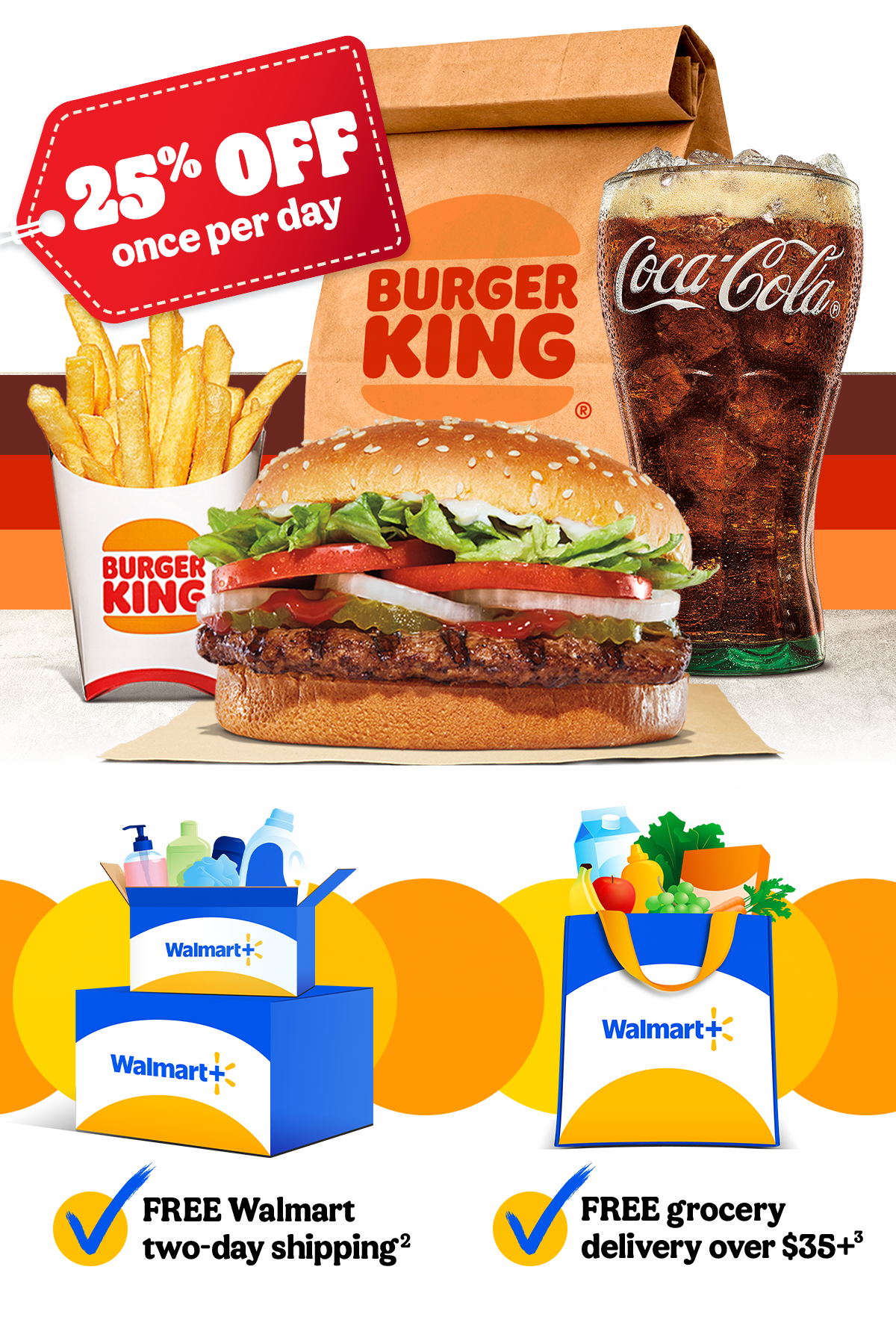 Walmart+ members get 25% off one BK® digital order per day