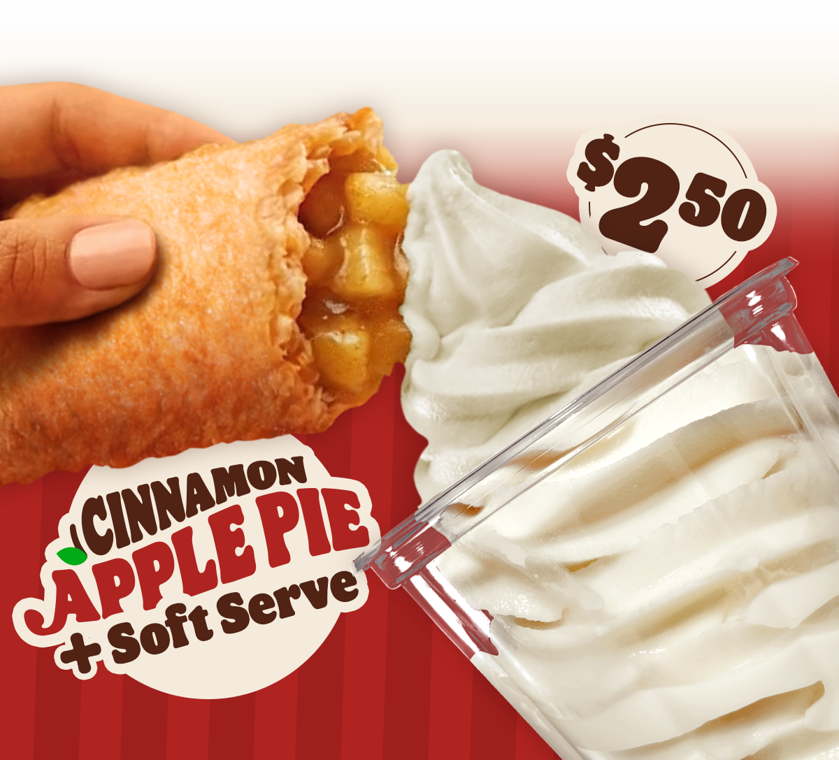 Cinnamon Apple Pie with Soft Serve