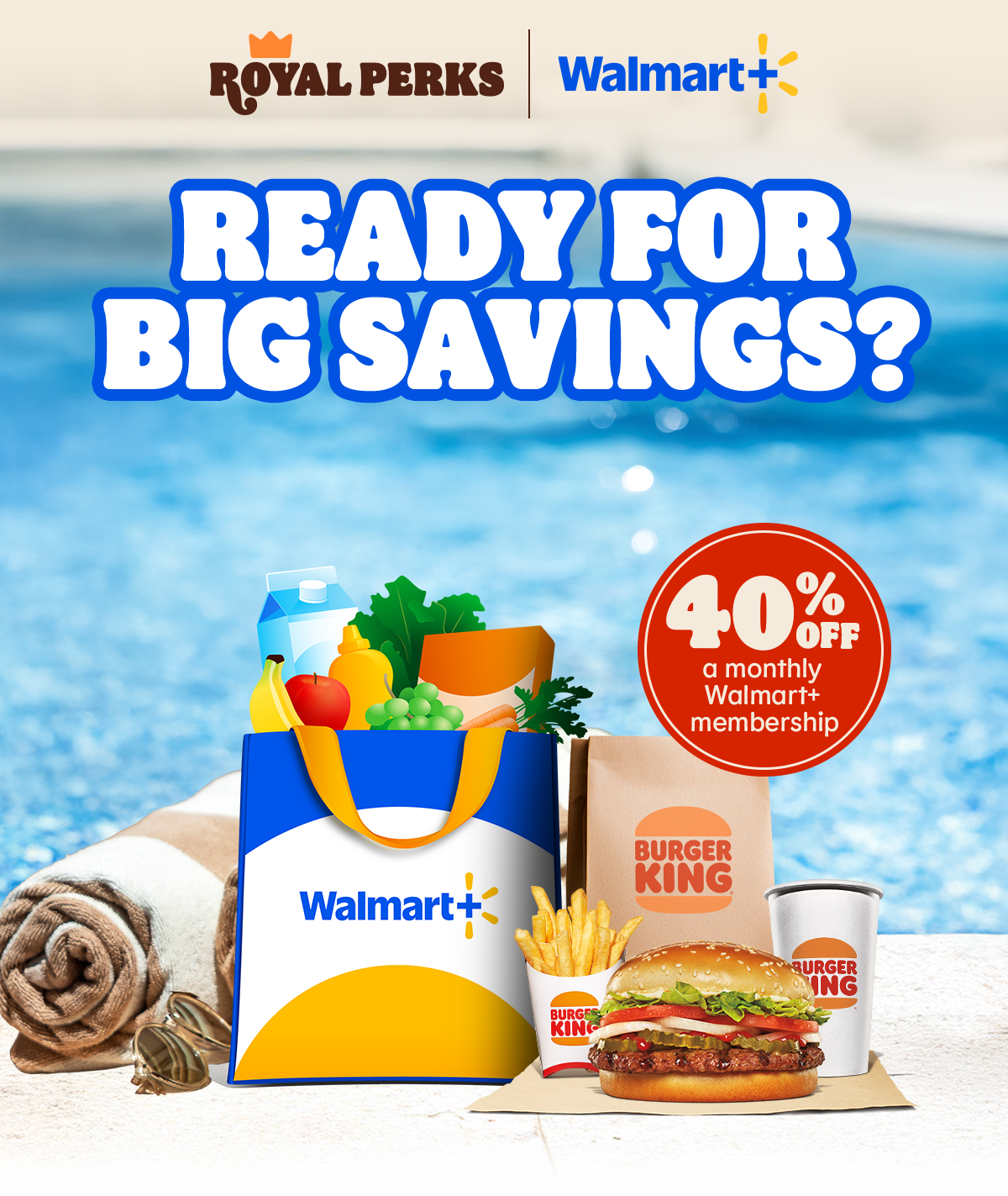40% OFF a monthly Walmart+ membership