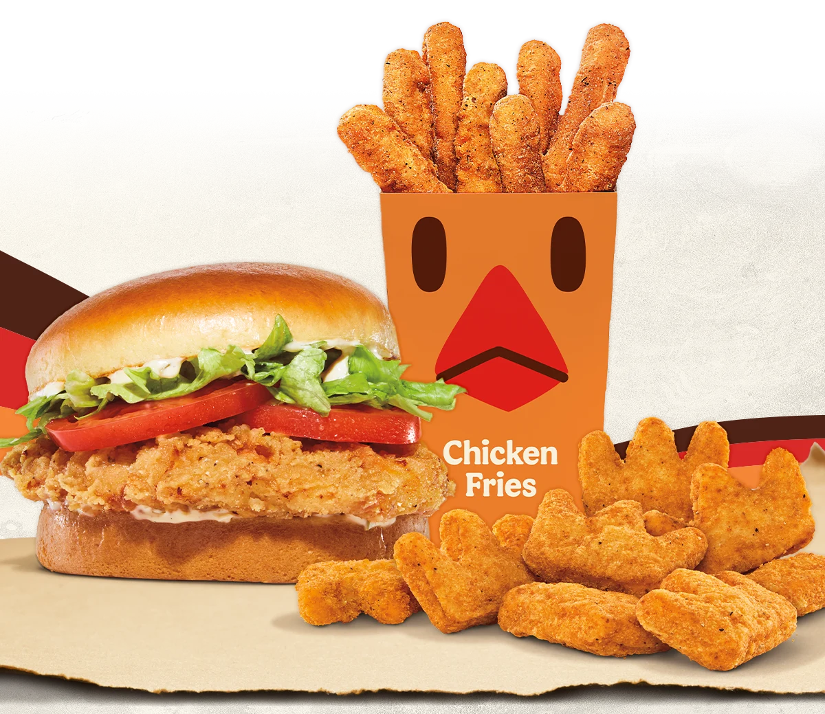 Chicken Sandwiches, Crispy Chicken Fries or Crown Nuggets