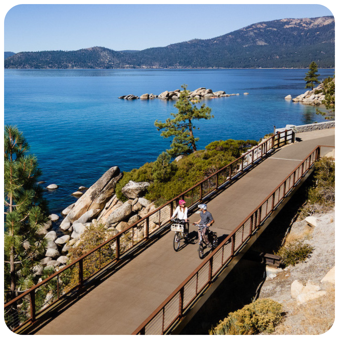 Bikes near lake