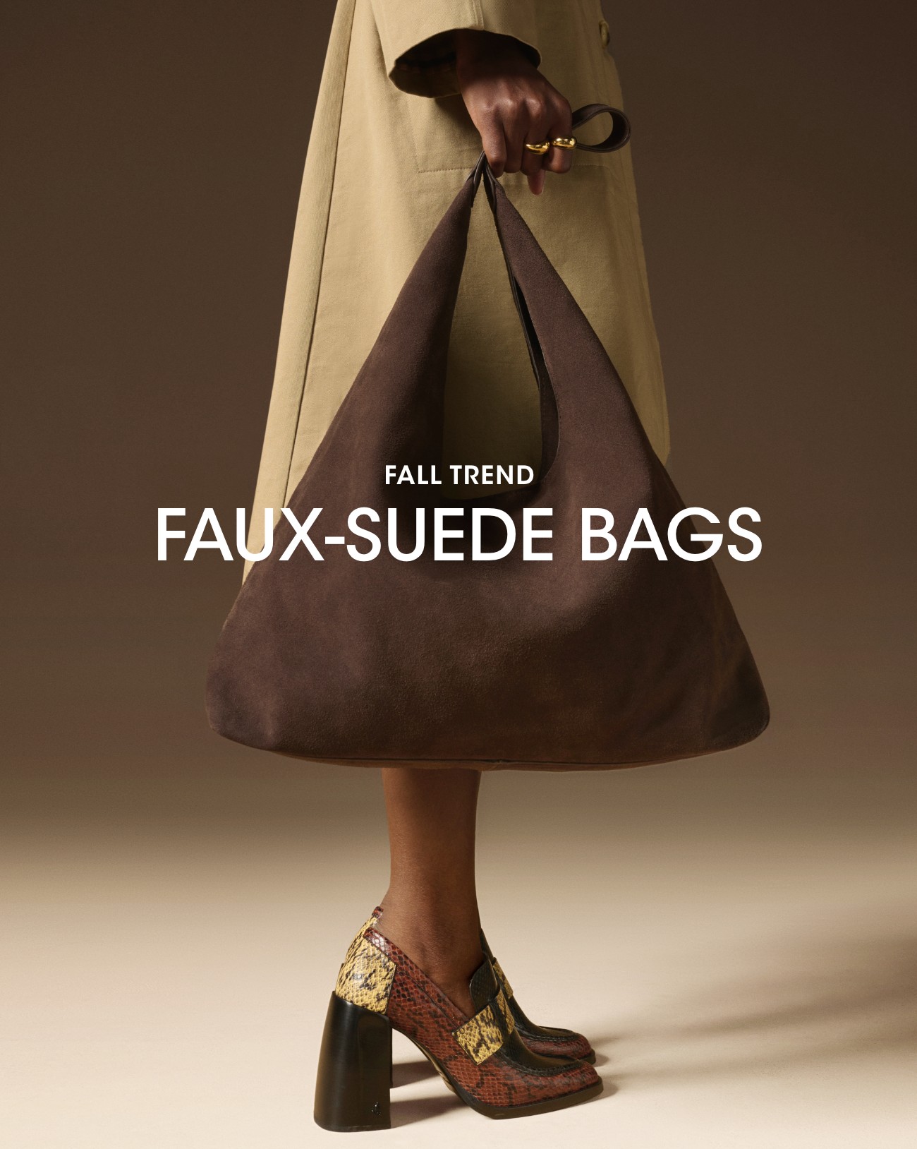FALL TREND FAUX-SUEDE BAGS
