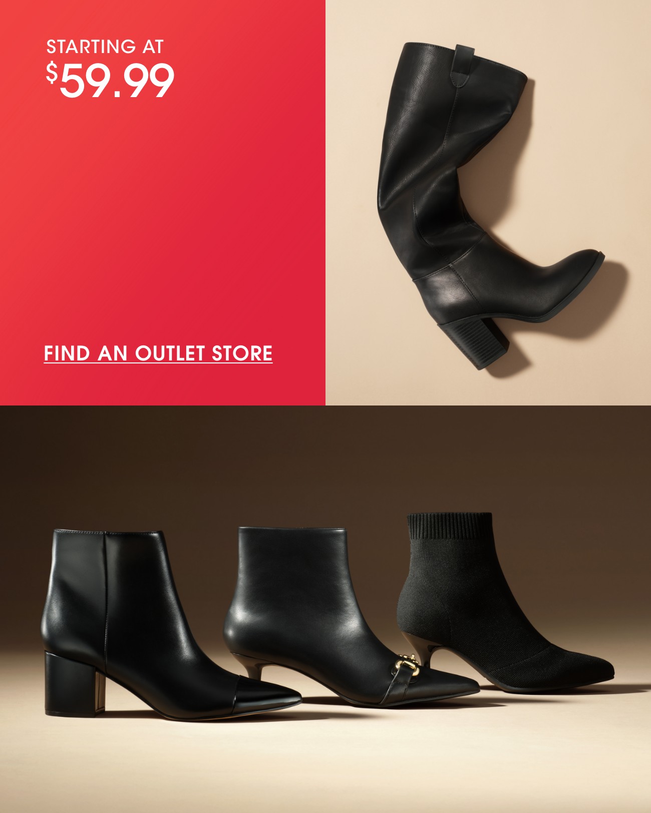 STARTING AT $59.99 | FIND AN OUTLET STORE