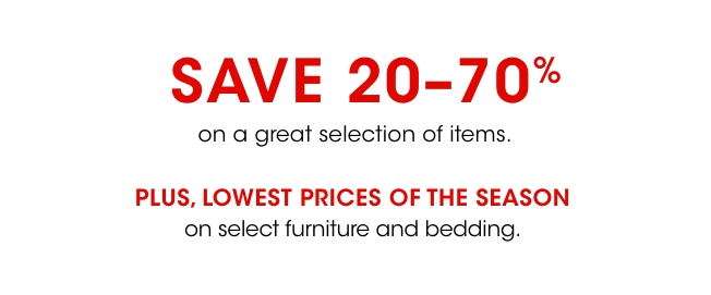 Save 20-70% 