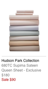Hudson Park Collection 680TC Supima Sateen Queen Sheet