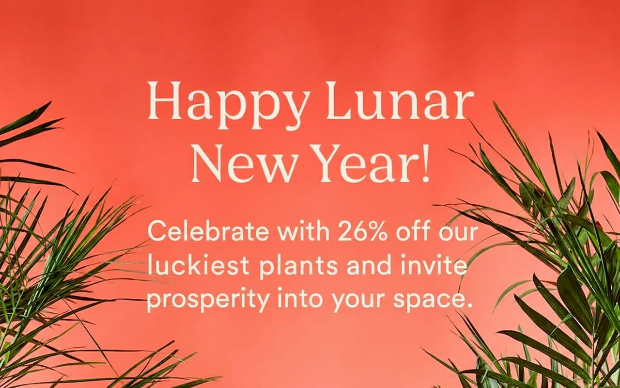 an image of a plant with a happy lunar new year message