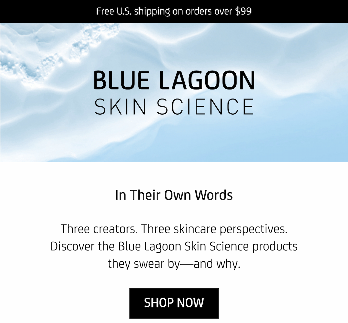 Three creators. Three skincare perspectives. Discover the Blue Lagoon Skin Science products they swear by—and why.