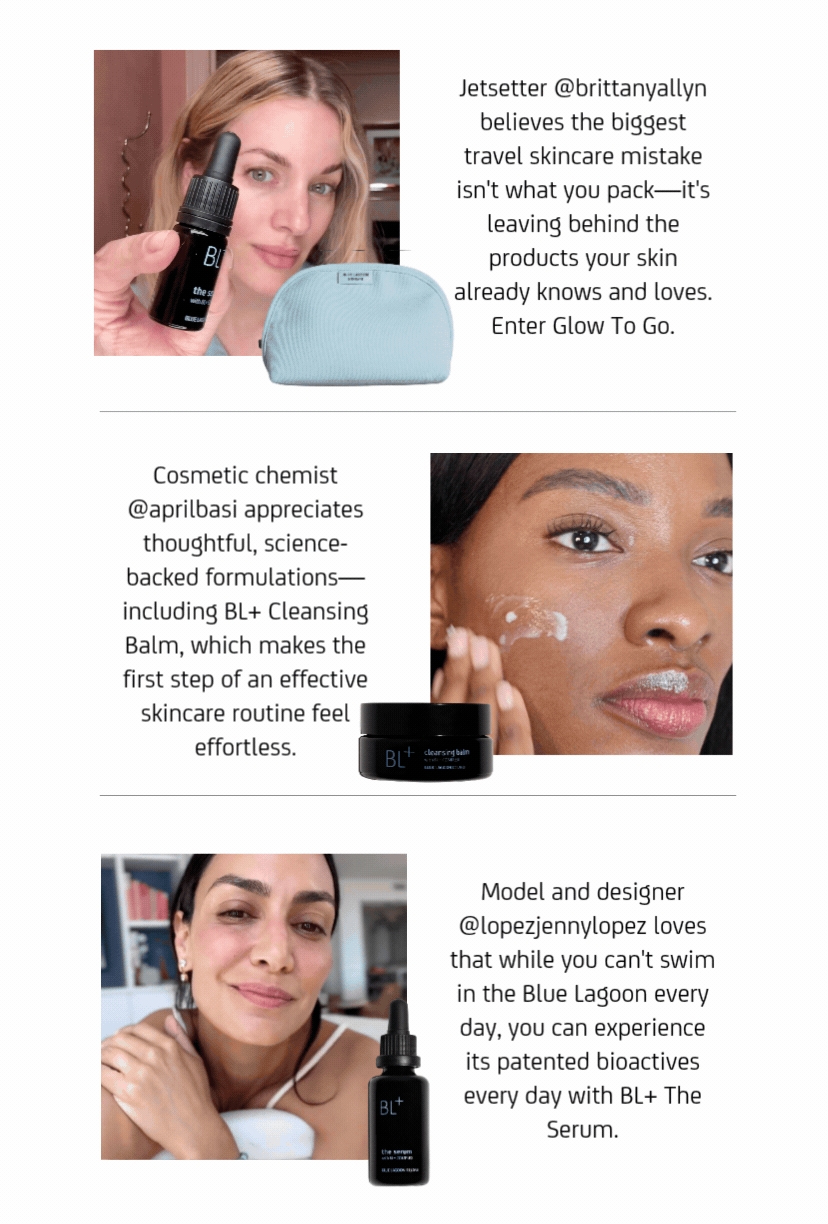 Three creators share their favorite Blue Lagoon Skin Science products and skincare tips.