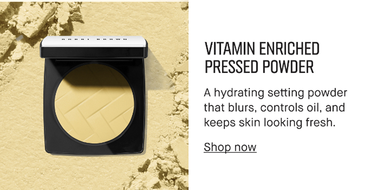 VITAMIN ENRICHED PRESSED POWDER | A hydrating setting powder that blurs, controls oil, and keeps skin looking fresh. Shop now