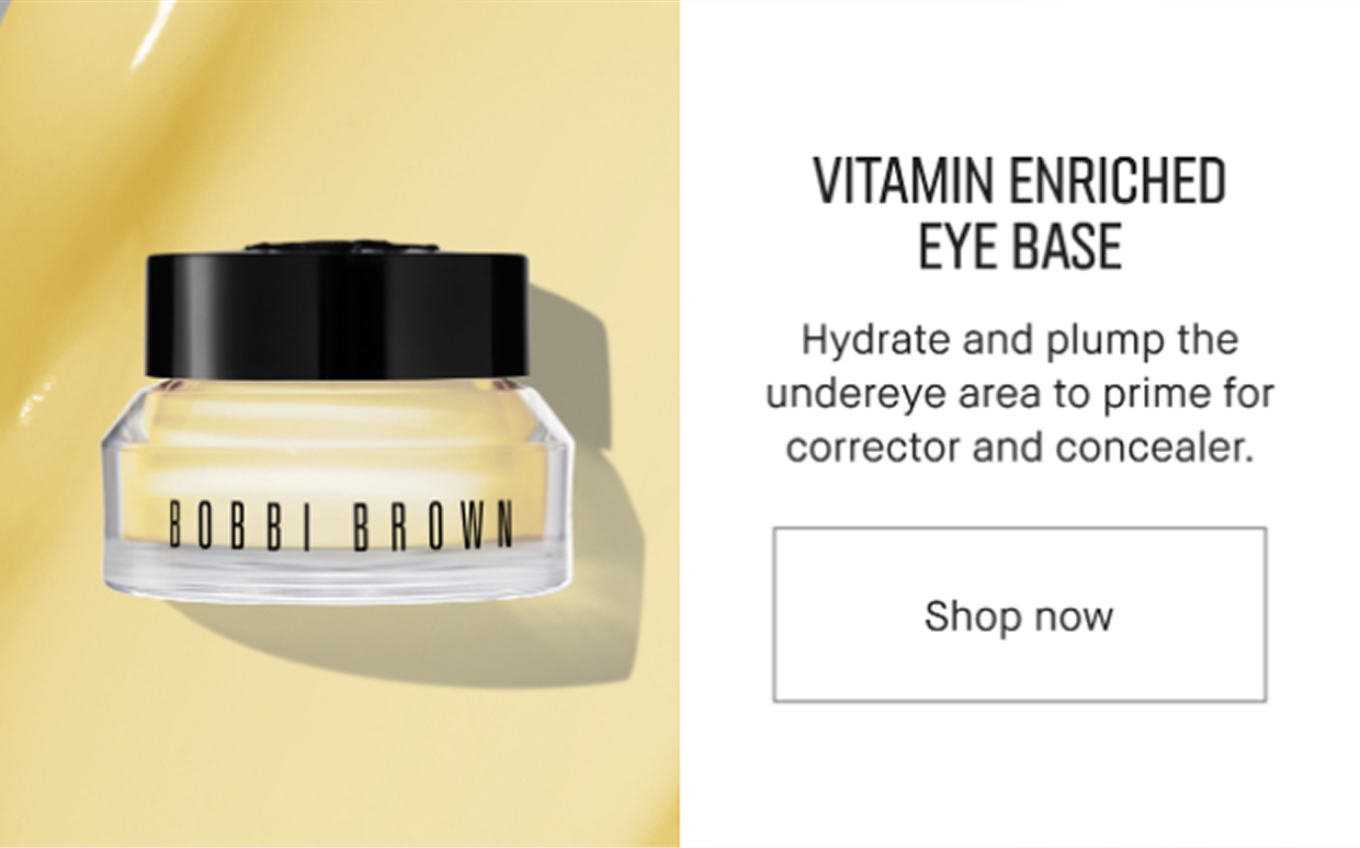 VITAMIN ENRICHED EYE BASE | Hydrate and plump the undereye area to prime for corrector and concealer. | Shop now 