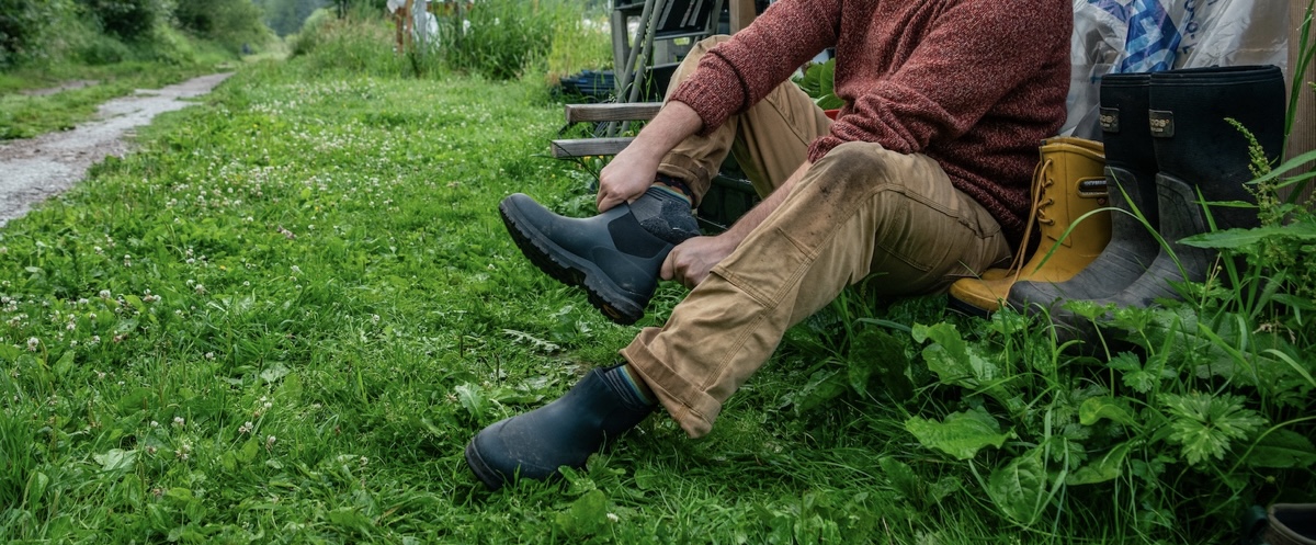 Shop our Men's Sauvie Slip-On casual boots. Great for wet weather, travel adventures and everyday chores.