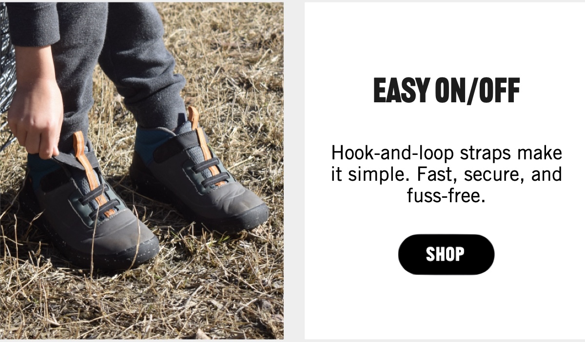 Shop our Kids' Skyline casual strap on & slip on shoes.  Also water-resistant. 