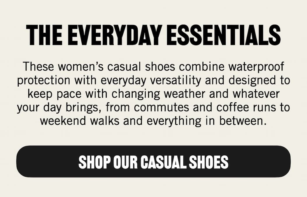 Shop our Women's casual waterproof shoes.