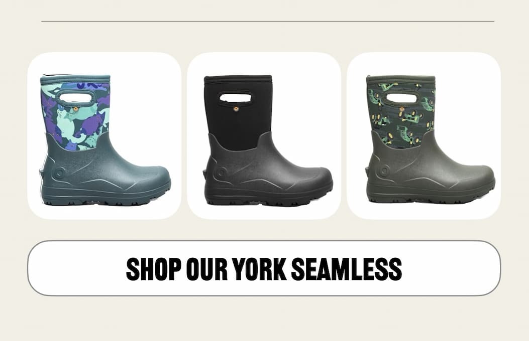 Shop a variety of prints in our new kids york seamless boots