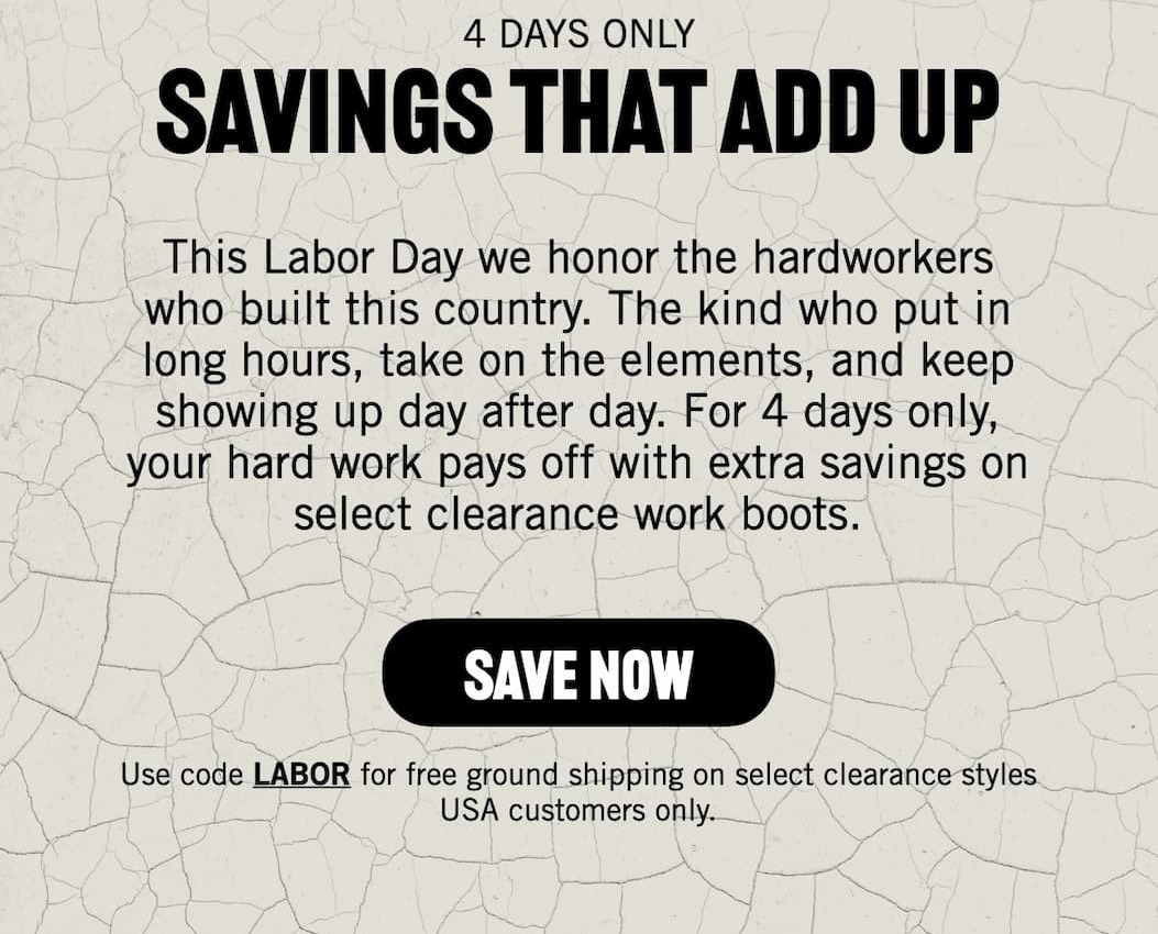 Labor Day Flash Sale, save now. 4 Days only.