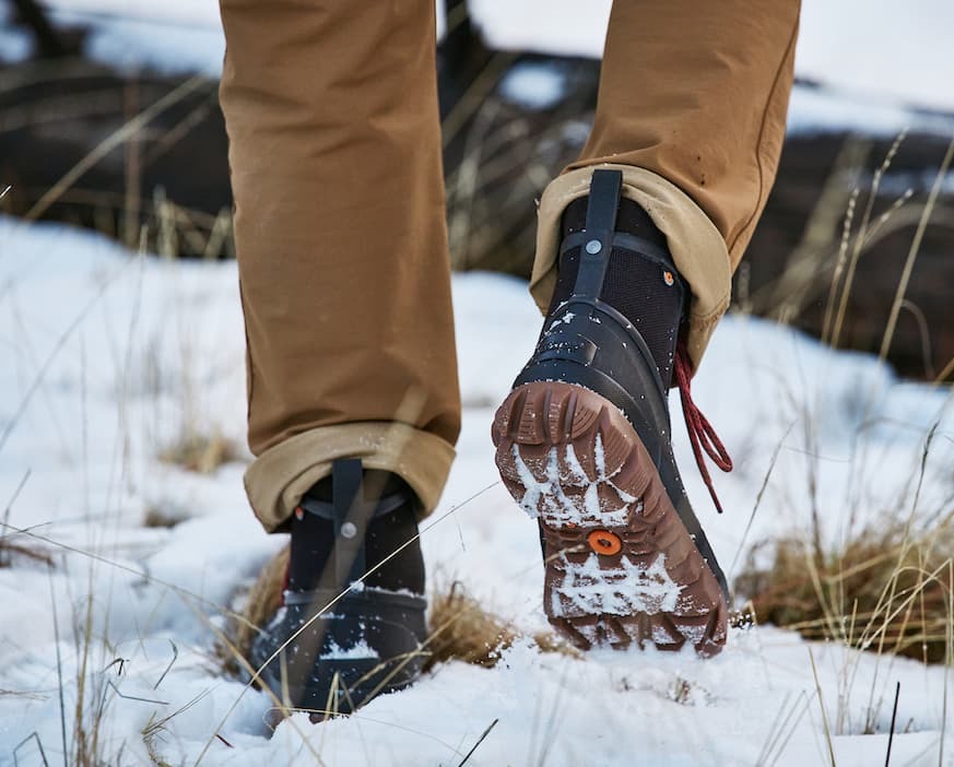 A closeup of the Men's Arcata Lace in brown.