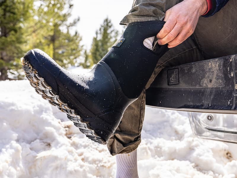 A closeup of the Men's Bozeman tall winter boots