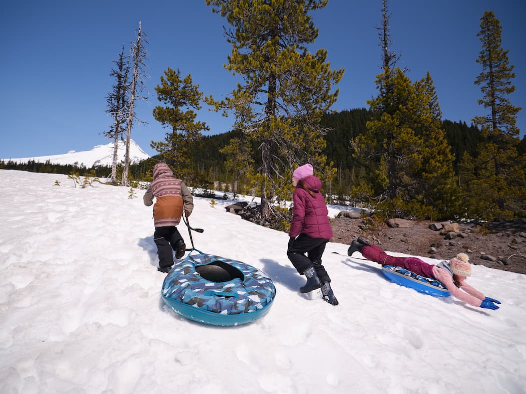 Kids sledding