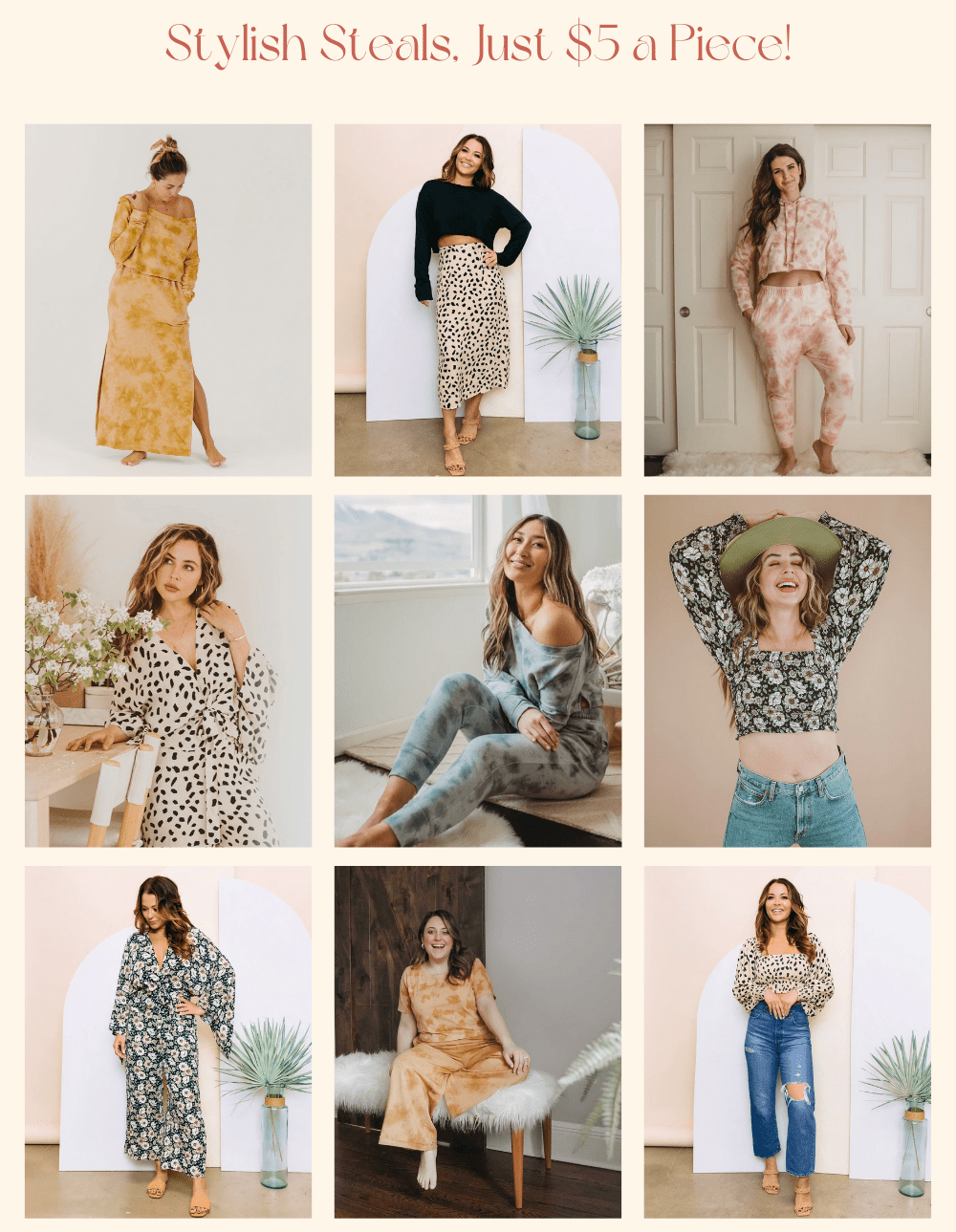 Stylish Steals, Just $5 a Piece!
