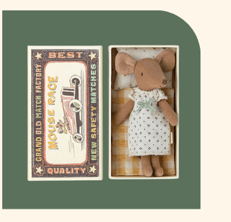 Big sister mouse in matchbox