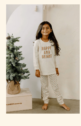 Littles Happy And Bright Organic PJ Set