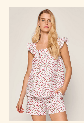 Women's Twill Clara Short Set in Petite Petals