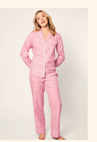 Women's Twill Pajama Set in Love Lines
