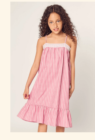 Girl's Twill Lilly Nightgown in Love Lines