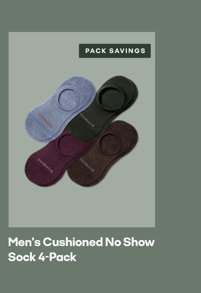 PACK SAVINGS | Men's Cushioned No Show Sock 4-Pack
