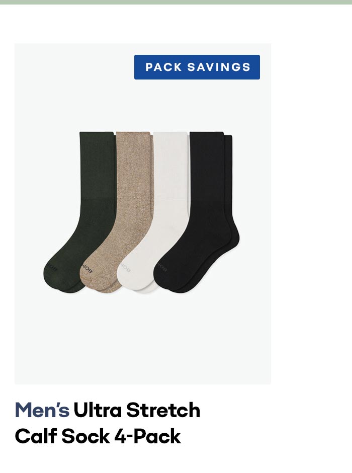 PACK SAVINGS | Men's Ultra Stretch Calf Sock 4-Pack