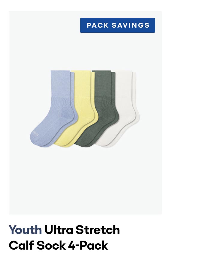 PACK SAVINGS | Youth Ultra Stretch Calf Sock 4-Pack
