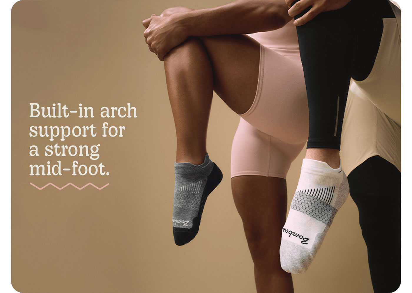Built-in arch support for a strong mid-foot.