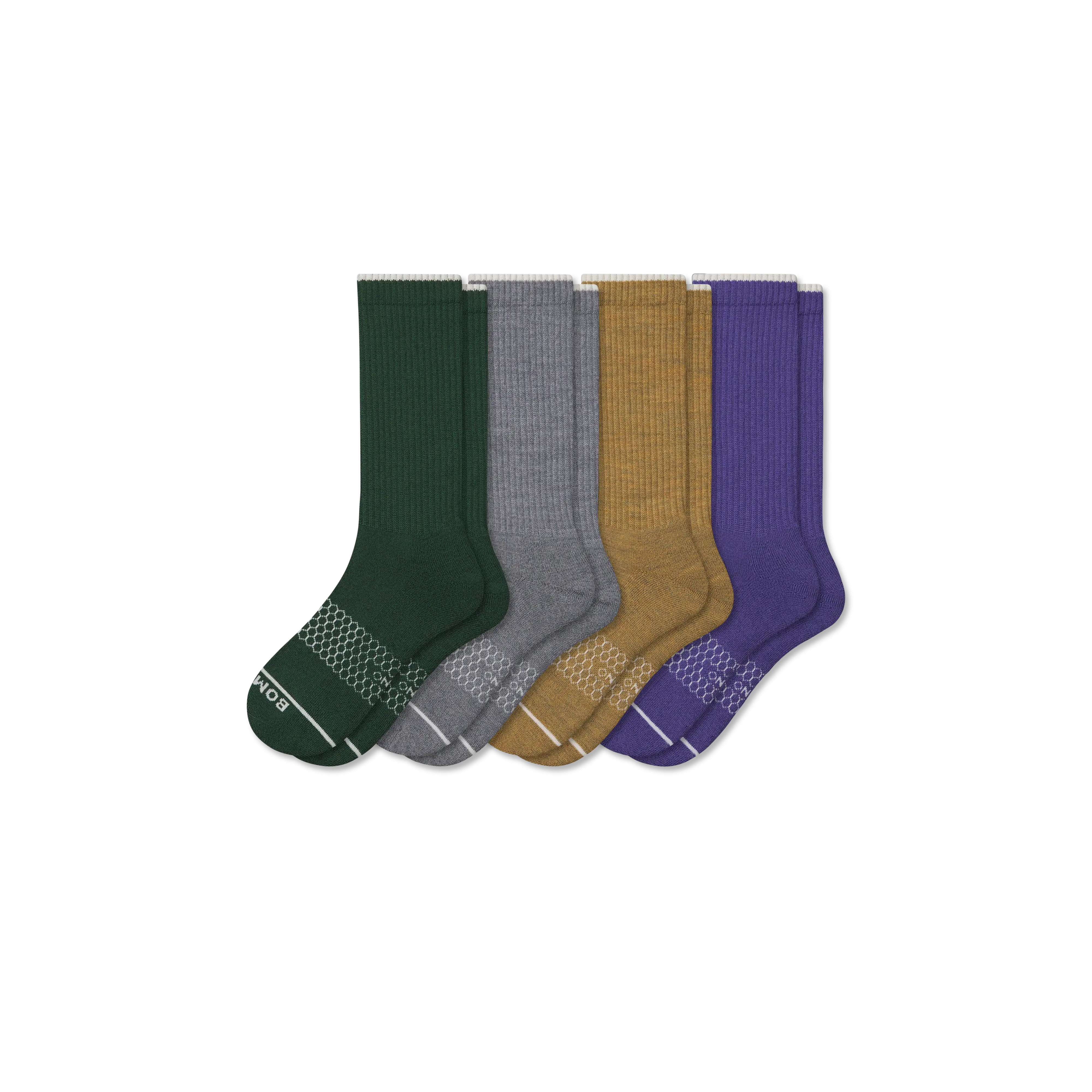 Men's Merino Wool Blend Calf Sock 4-Pack