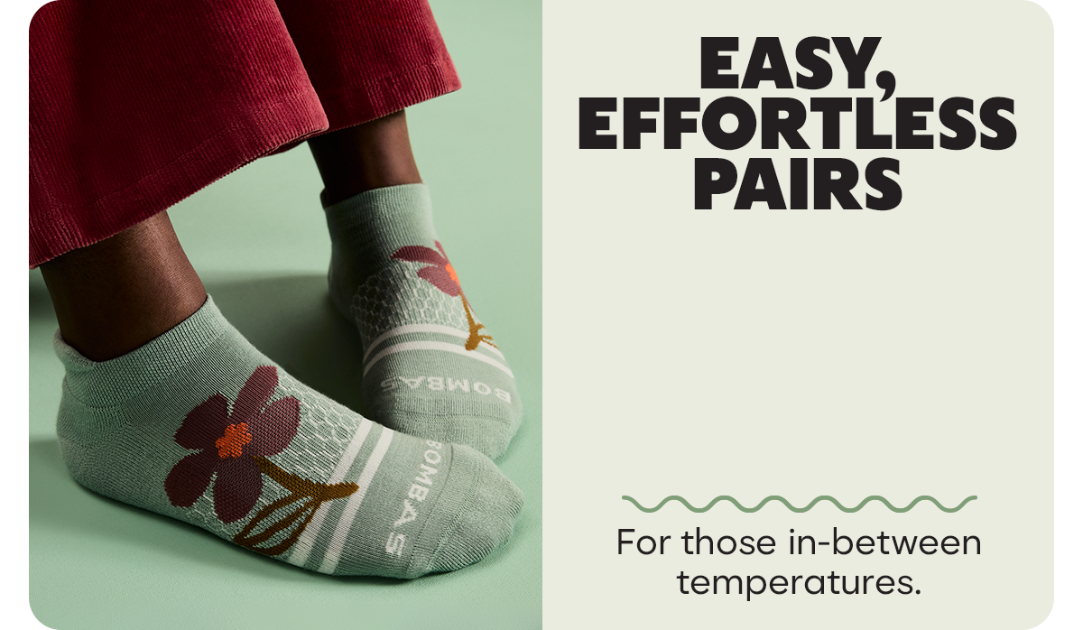 EASY, EFFORTLESS PAIRS | For those in-between temperatures.