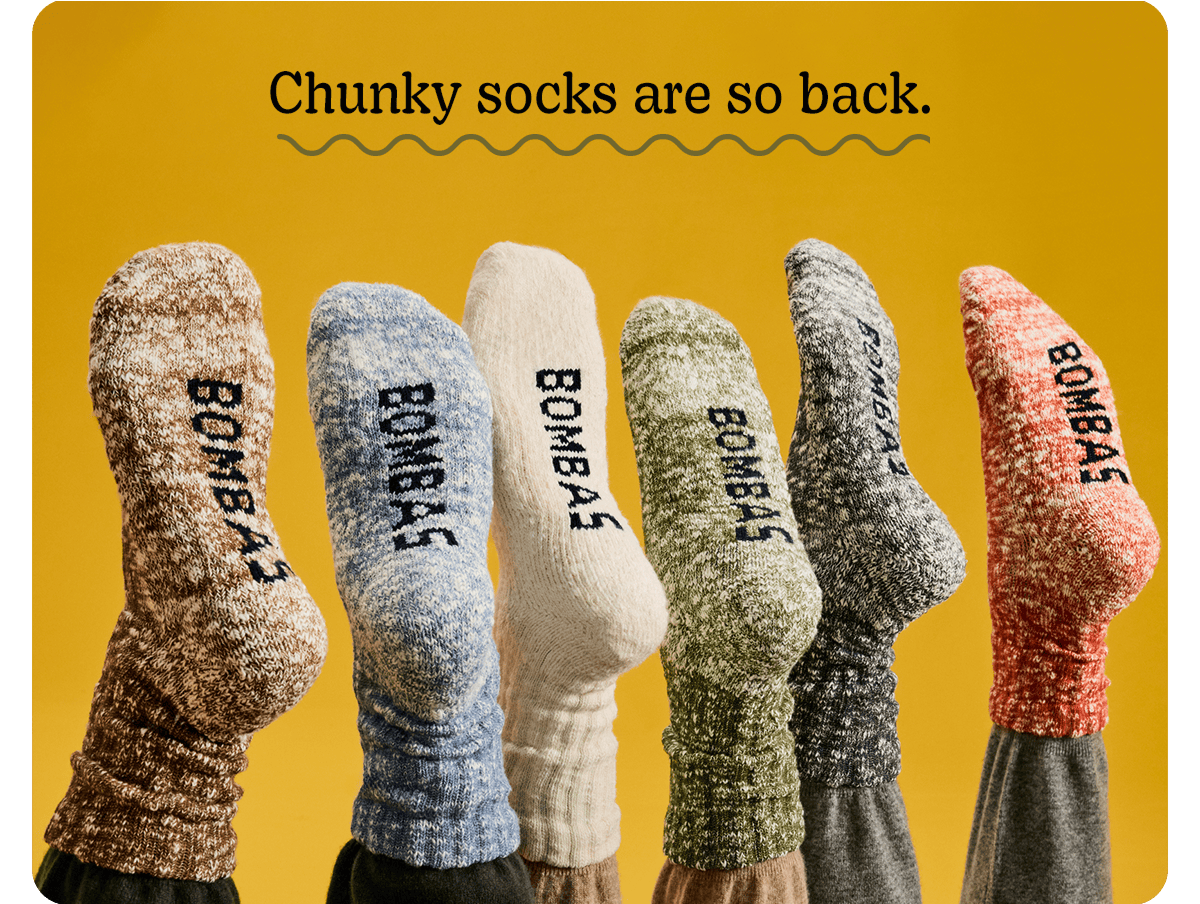 Chunky socks are so back.
