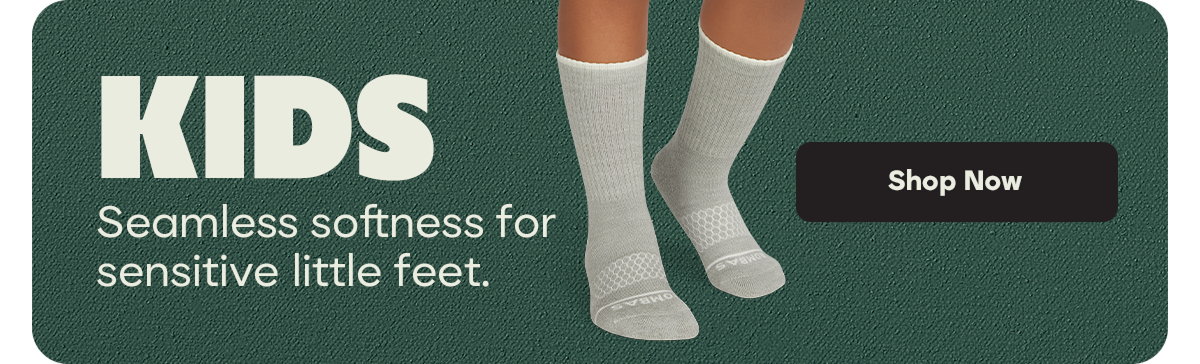 KIDS | Seamless softness for sensitive little feet. | Shop Now