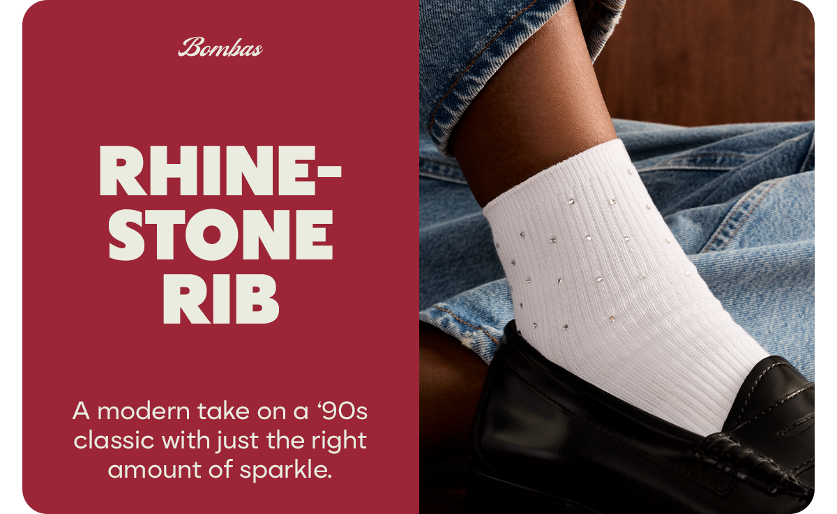 Bombas | RHINE-STONE RIB | A modern take on a '90s classic with just the right amount of sparkle.