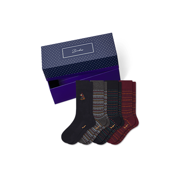 Men's Dress Calf Sock 4-Pack Gift Box