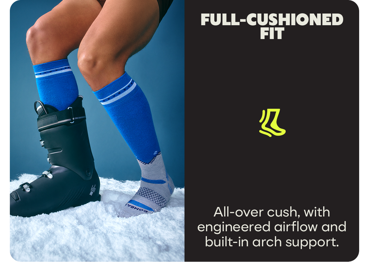 FULL-CUSHIONED COMFORT | All-over cush, with engineered airflow and built-in arch support.