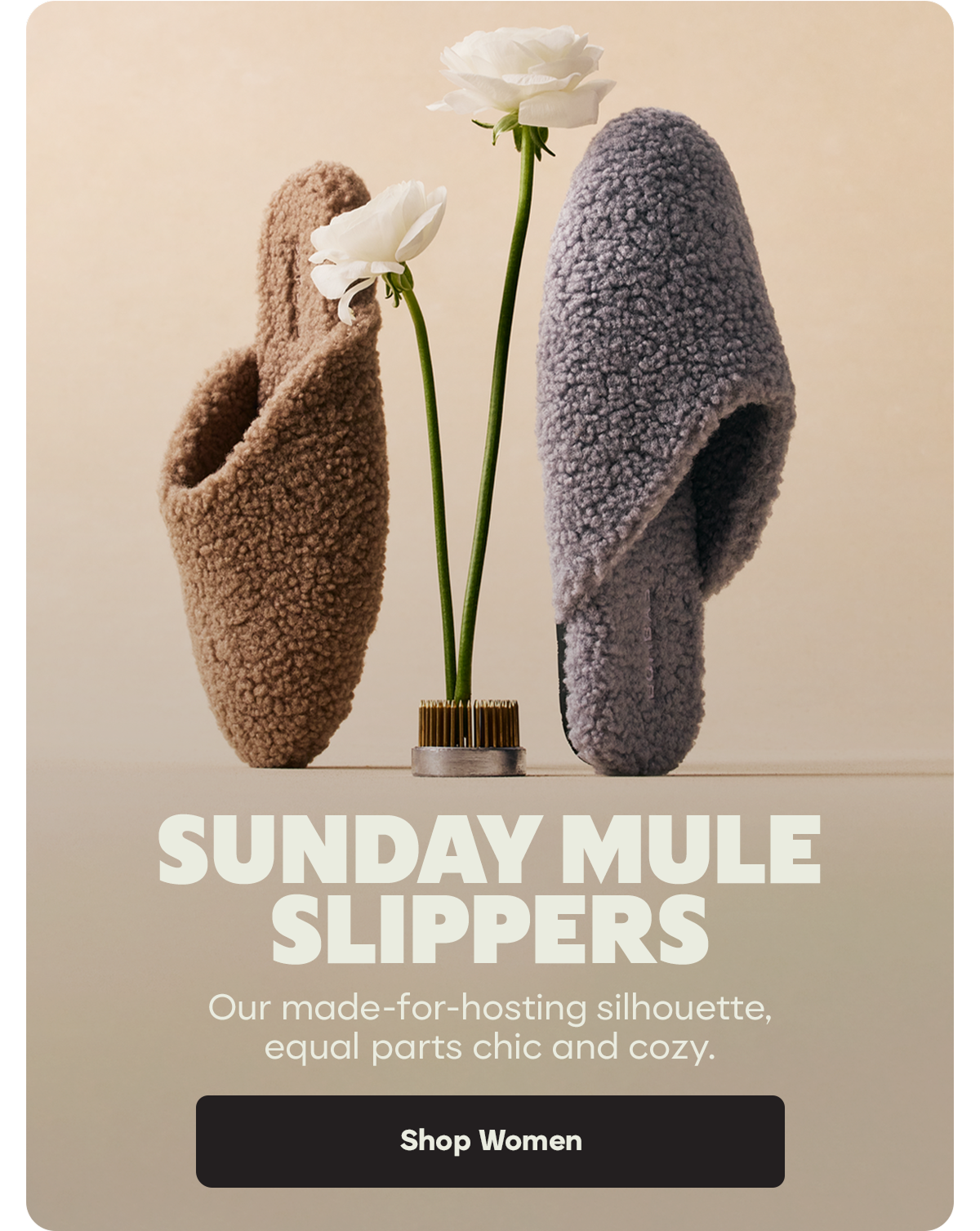 SUNDAY MULE SLIPPERS | Our made-for-hosting silhouette, equal parts chic and cozy. | Shop Women